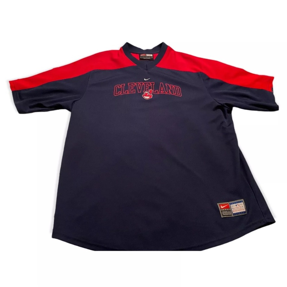 Cleveland Indians Nike MENS Large Pullover short sleeve shirt
